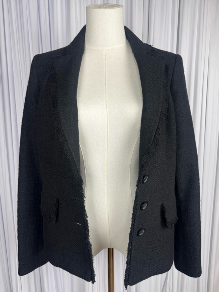 Karl Lagerfeld Paris Black Tweed Blazer Women’s Size 8